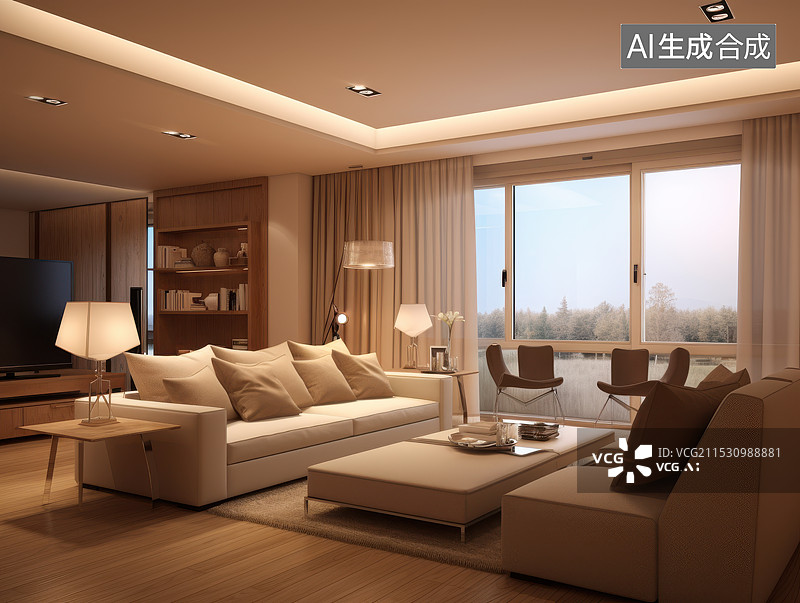 【AI数字艺术】样板房室内家具设计图片素材