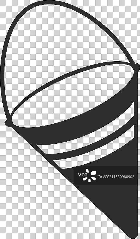 黑色圆锥桶图标，消防工具图片素材