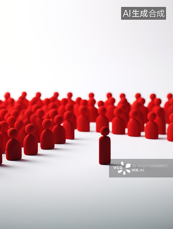 【AI数字艺术】公司团队管理企业领导概念3D图标图片素材