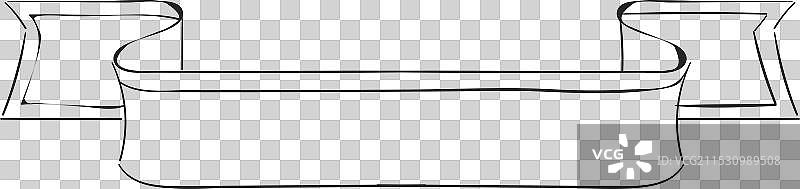 装饰性黑色丝带横幅模板图片素材