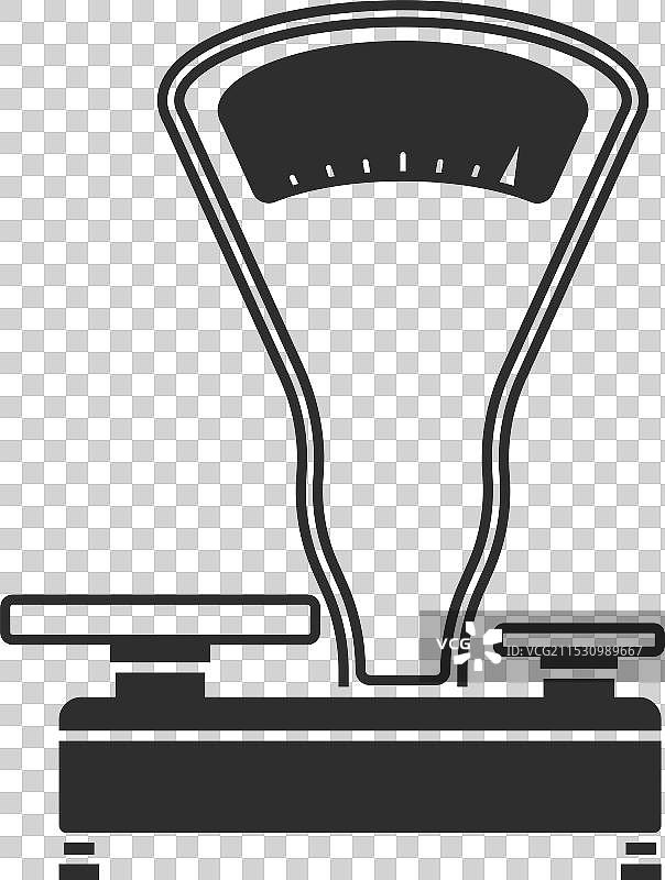 复古零售秤重铃铛黑色图标图片素材