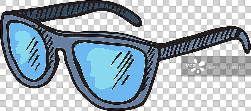 太阳镜涂鸦 夏季旅行防晒图片素材