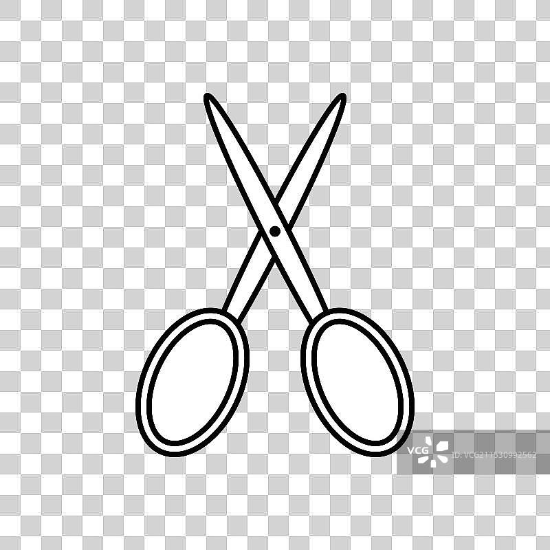 白色背景上的剪刀图标图片素材