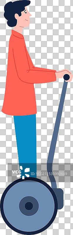 骑着电动滑板车的环保交通男士图片素材