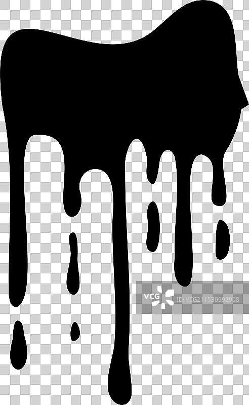 滴落的黑色油漆装饰性磨损墨水污渍图片素材