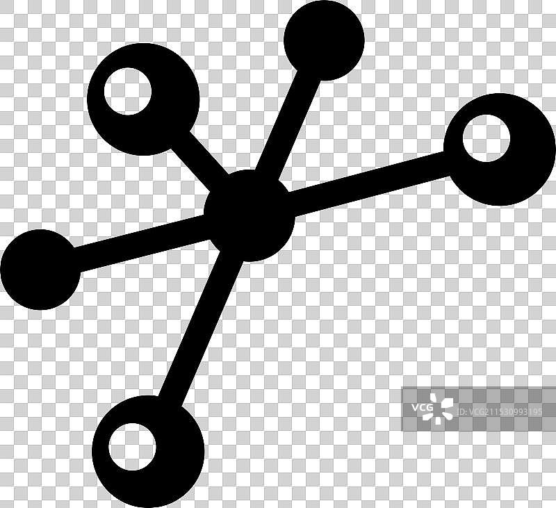 化学分子黑色图标科学实验室标志图片素材