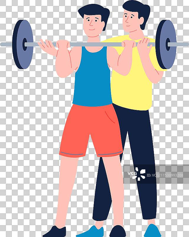 健身教练训练力量举运动员图片素材