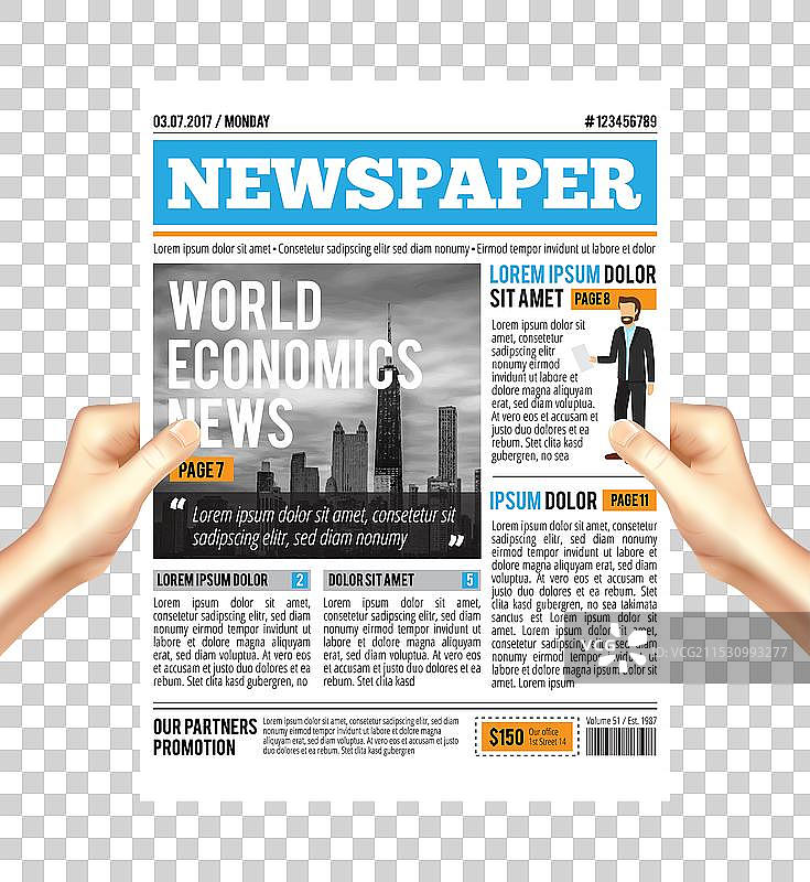 世界经济报纸的构成图片素材