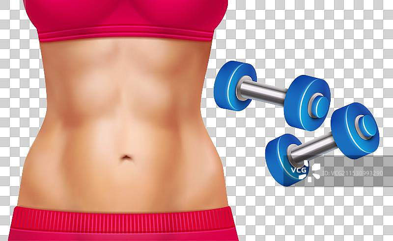 逼真的腹肌女性系列图片素材