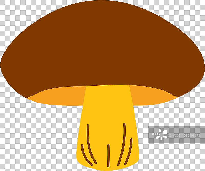 森林蘑菇彩色图标，林地真菌符号图片素材