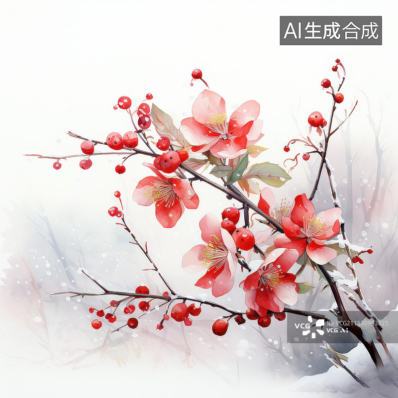 【AI数字艺术】长寿花插画图片素材