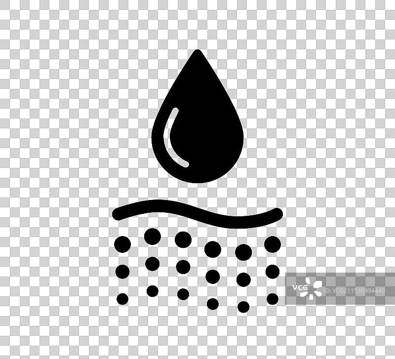 水分吸收图标，深层滋润象征图片素材
