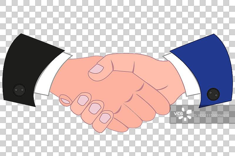 两个人握手或打招呼图片素材