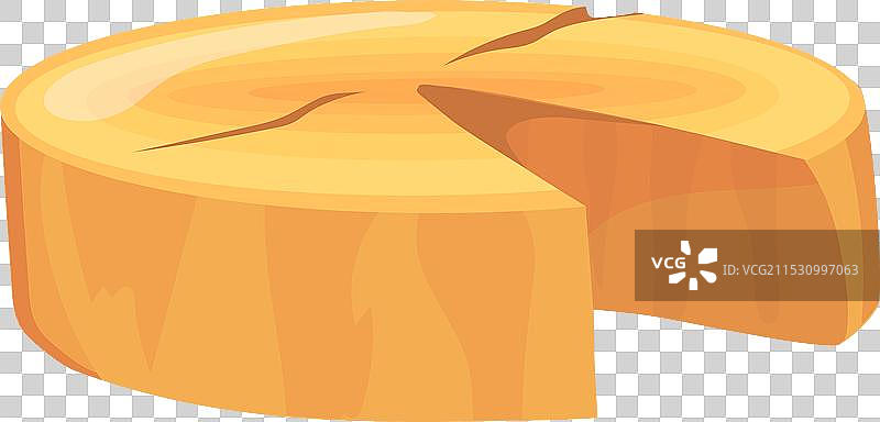 圆形木材截面卡通木工图标图片素材