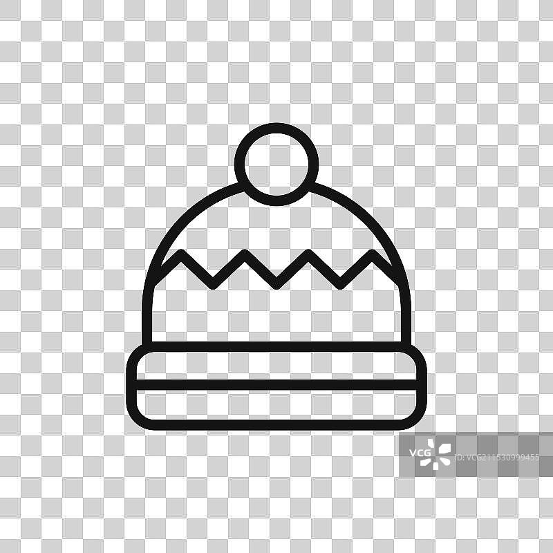 冬季帽子图标，背景为白色图片素材