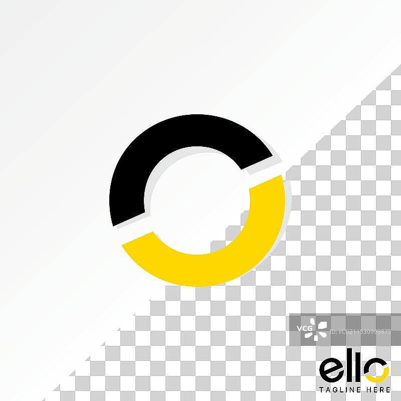 初始字母o或cc字体切割阴影从上到下图片素材