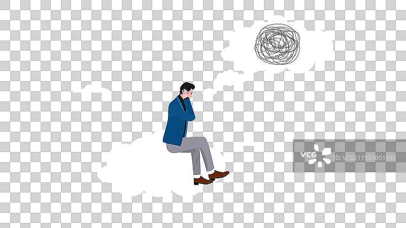 焦虑忙碌的压力山大的商务员工图片素材