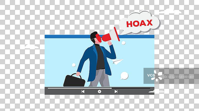 商业人士传播假新闻或谣言图片素材