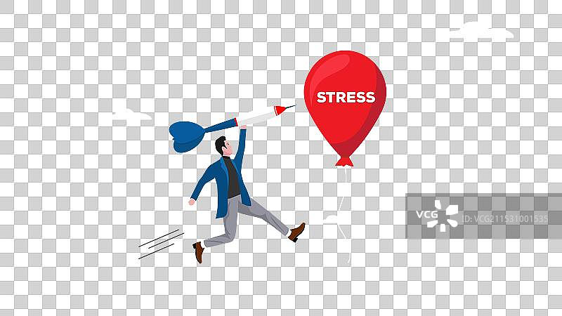 与商人一起克服压力和焦虑图片素材