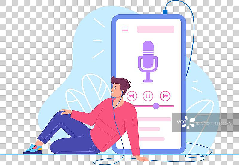 播客收听音乐或在线音频流图片素材
