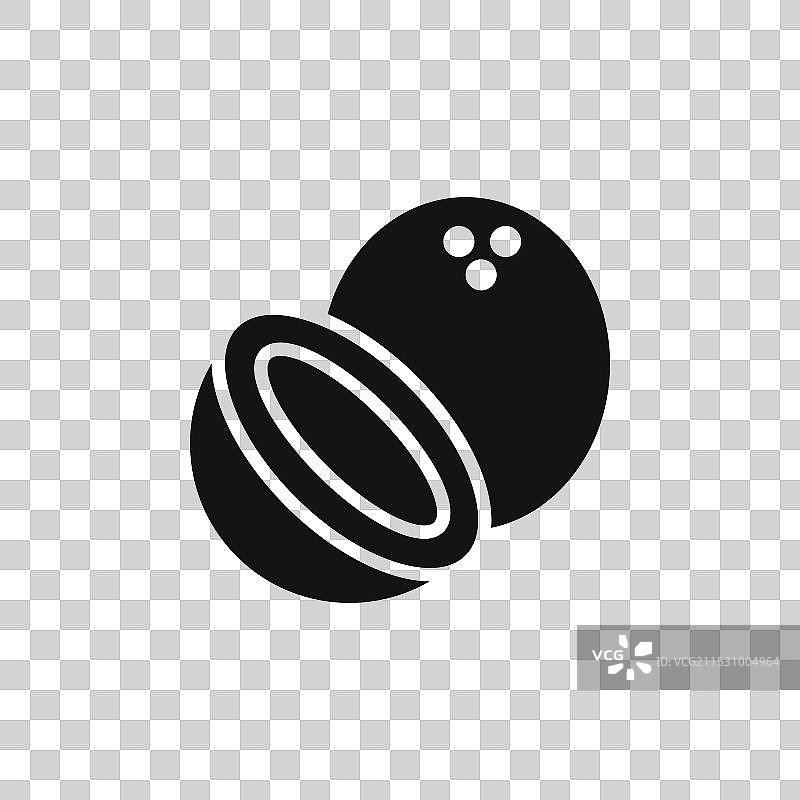 椰子图标，背景为白色图片素材