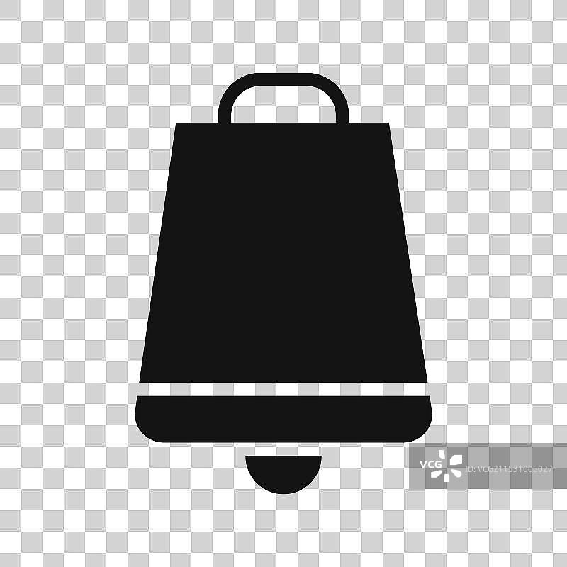 牛铃图标，背景为白色图片素材