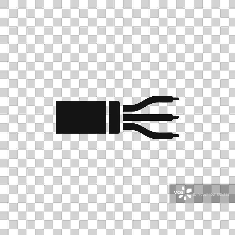 电缆图标，背景为白色图片素材