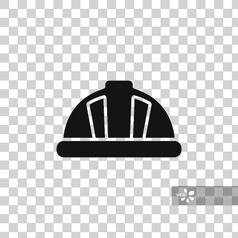 白色背景上的安全帽图标图片素材