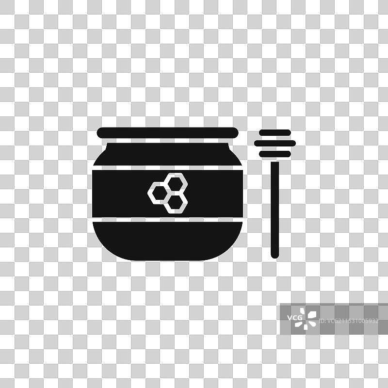 蜂蜜罐图标，背景为白色图片素材