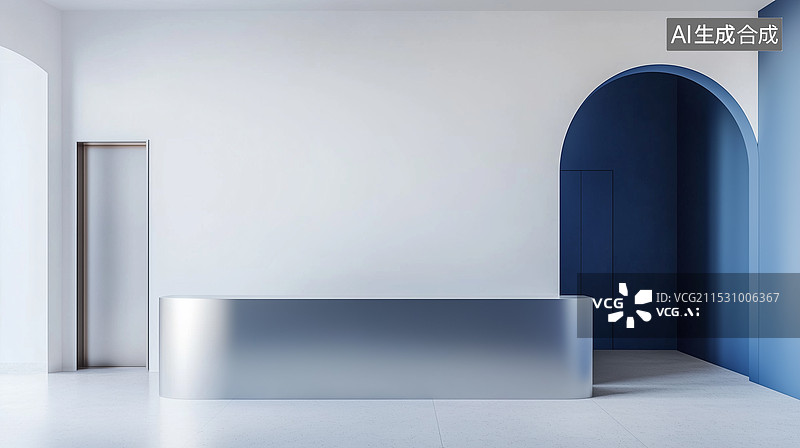 【AI数字艺术】现代风格室内前台设计空间场景图片素材