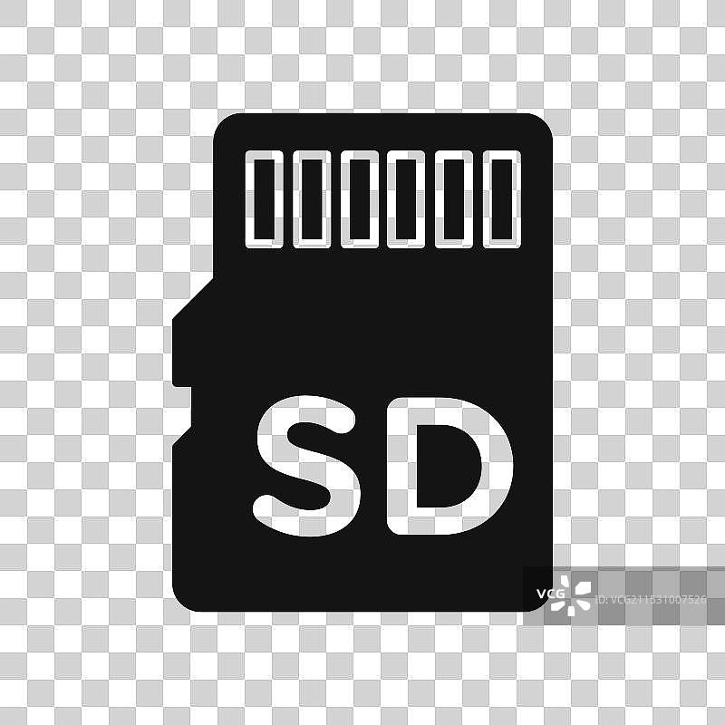 白色背景上的SD卡图标图片素材