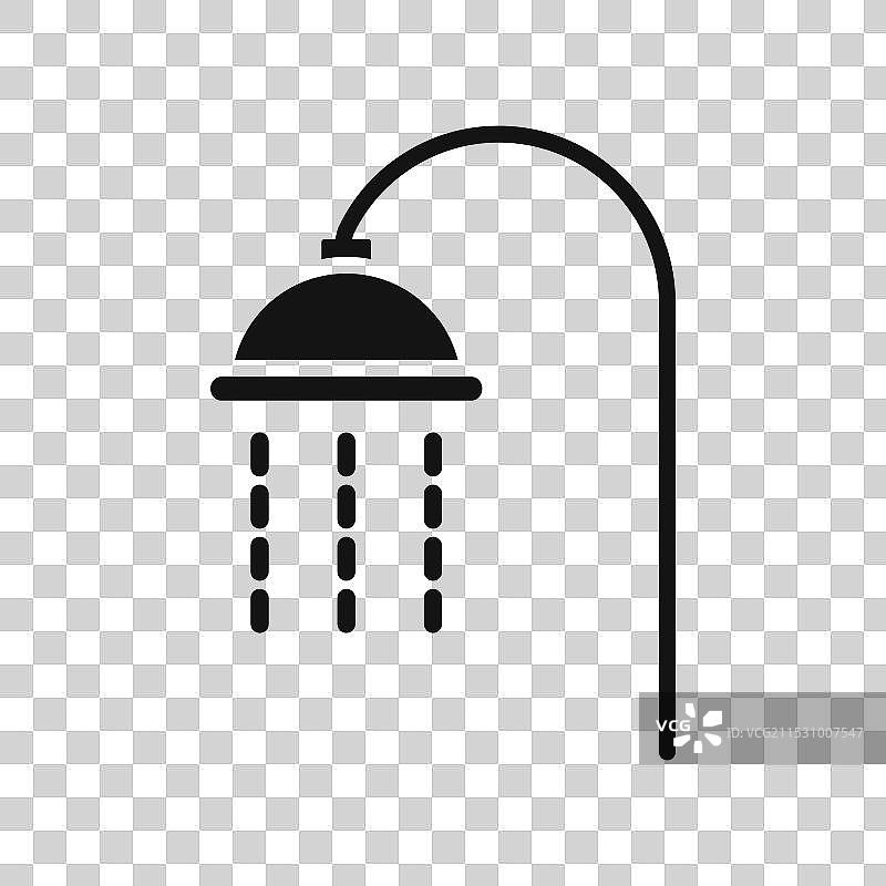 淋浴图标，背景为白色图片素材