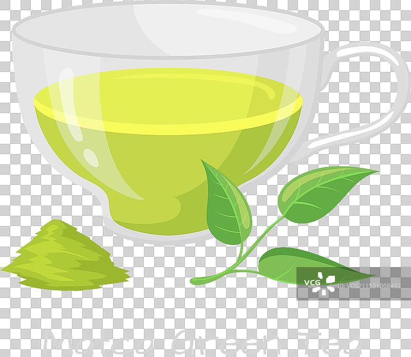 绿色热茶杯图片素材