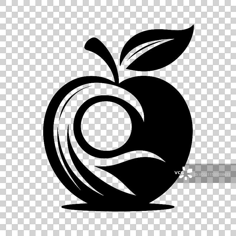 苹果轮廓与背景图片素材