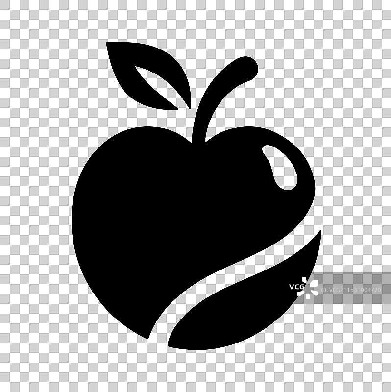 苹果轮廓与背景图片素材