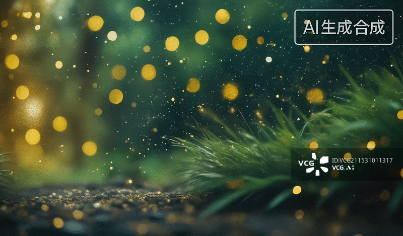 【AI数字艺术】梦幻森林光影图片素材