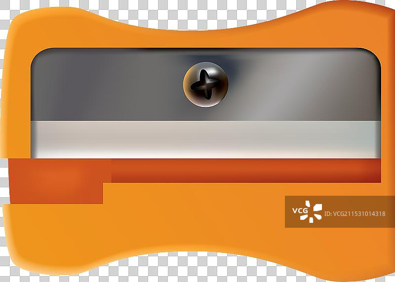 逼真的彩色木质削笔器模型图片素材