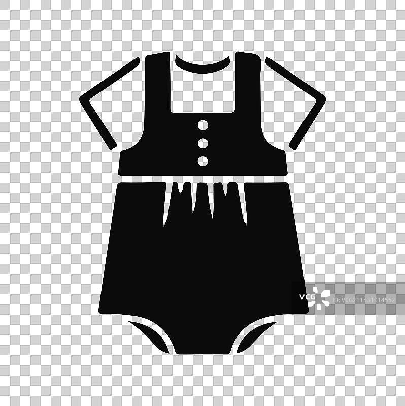 婴儿裙子剪影图片素材