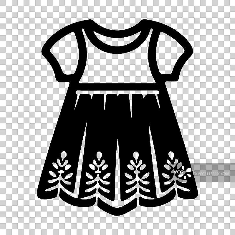 婴儿裙子轮廓图片素材