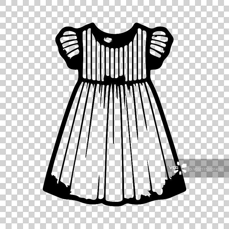 婴儿裙子剪影图片素材