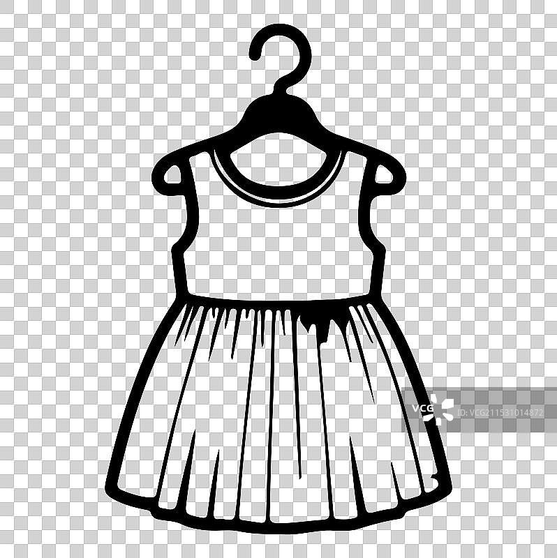 婴儿裙子轮廓图片素材