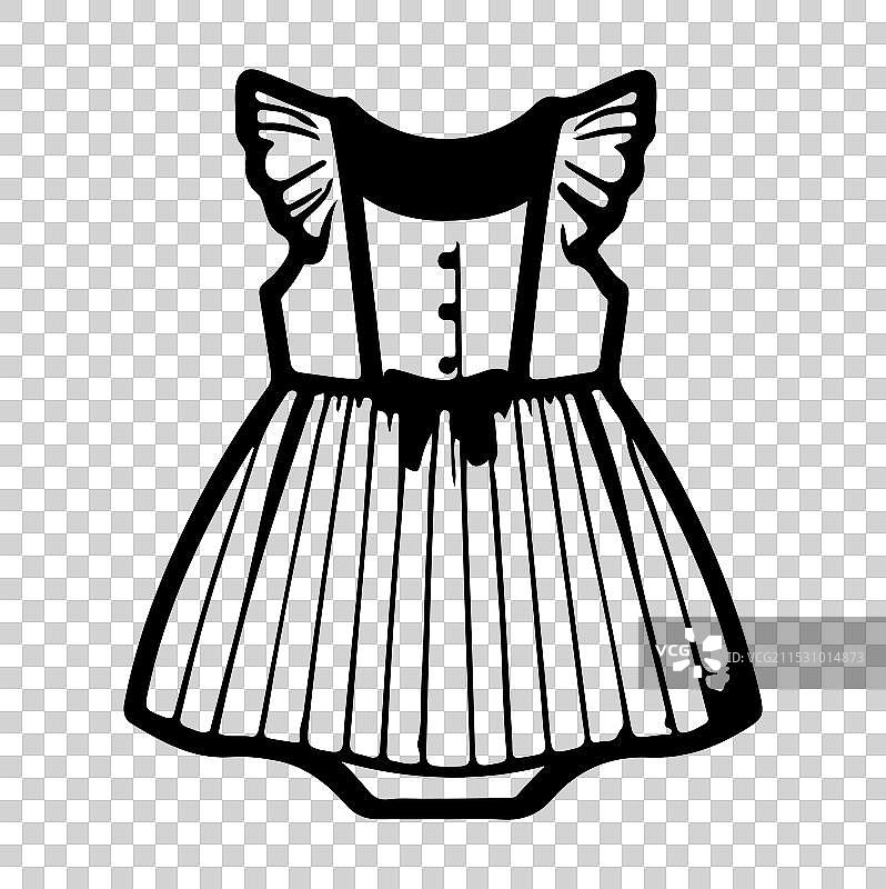 婴儿裙子轮廓图片素材