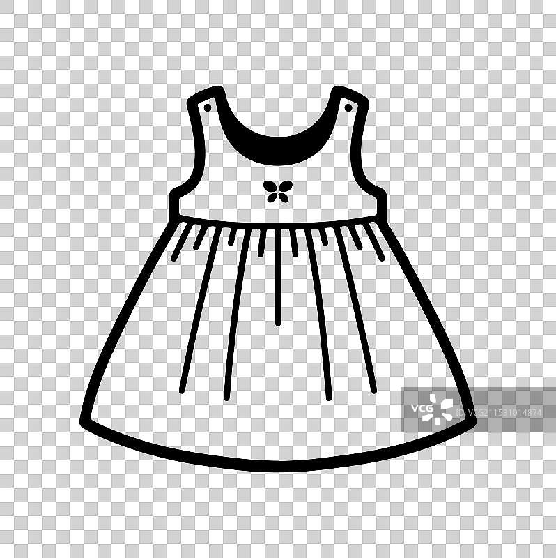 婴儿裙子剪影图片素材