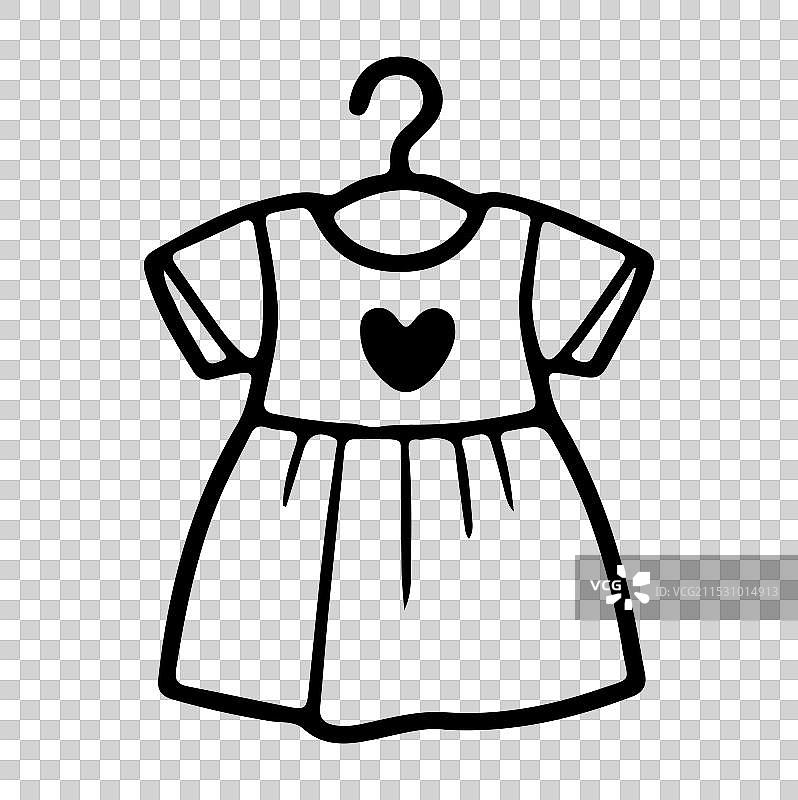 婴儿裙子轮廓图片素材