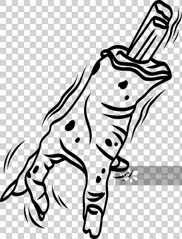 万圣节涂鸦画的僵尸手图片素材