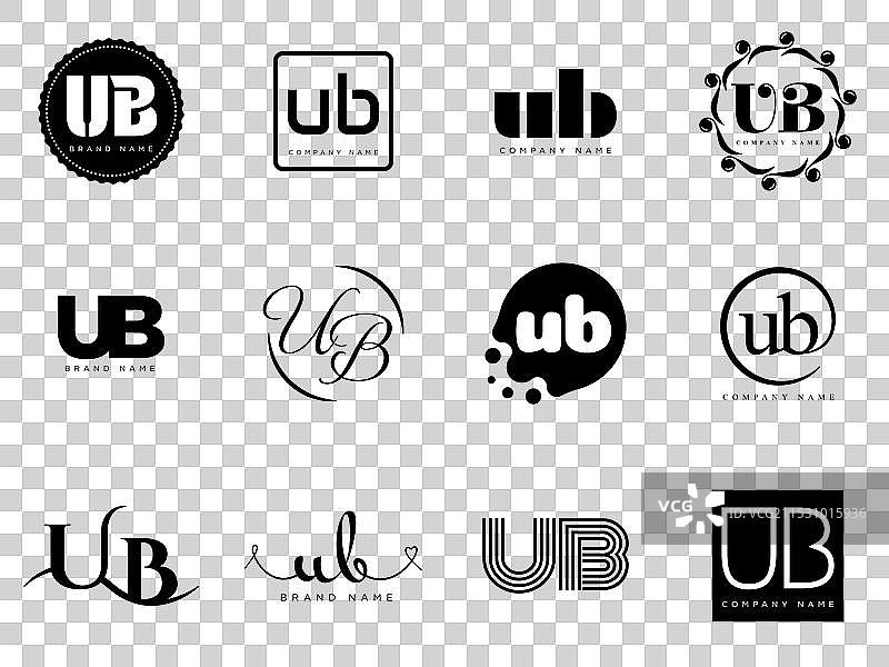 ub logo 公司模板 字母 u 和 b 标志设计图片素材
