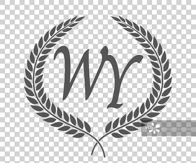 字母w和y的初始字母wy单字母标志设计图片素材