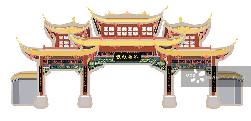 成都琴台路牌楼图片素材