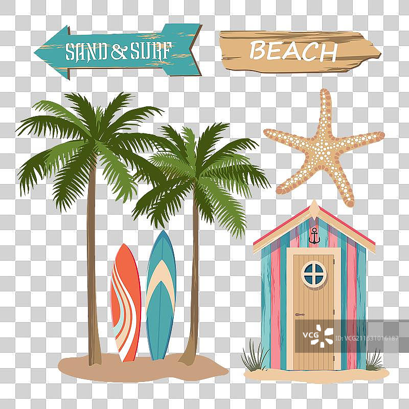 棕榈滩冲浪板图片素材