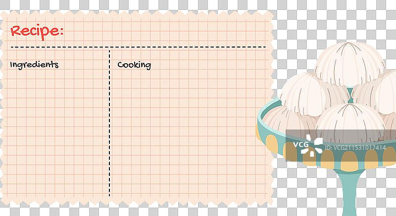 食谱卡片烹饪书空白页图片素材